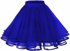 XUNRYAN Tutu Underskirts for Women 50s Petticoat Skirt Crinoline Rockabilly Dress Knee Underskirt for Dresses Puffy Skirts