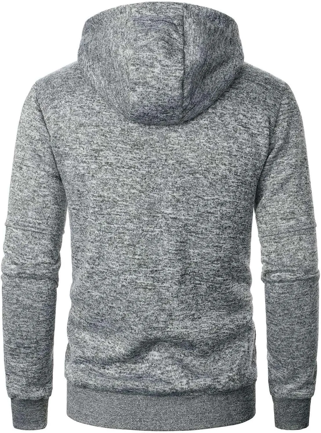 Zip Up Hoodie Men Full-Zip Fleece Lined Sweaters Knit Regular Fit Casual Sweater Hooded Coat wiht Pocket