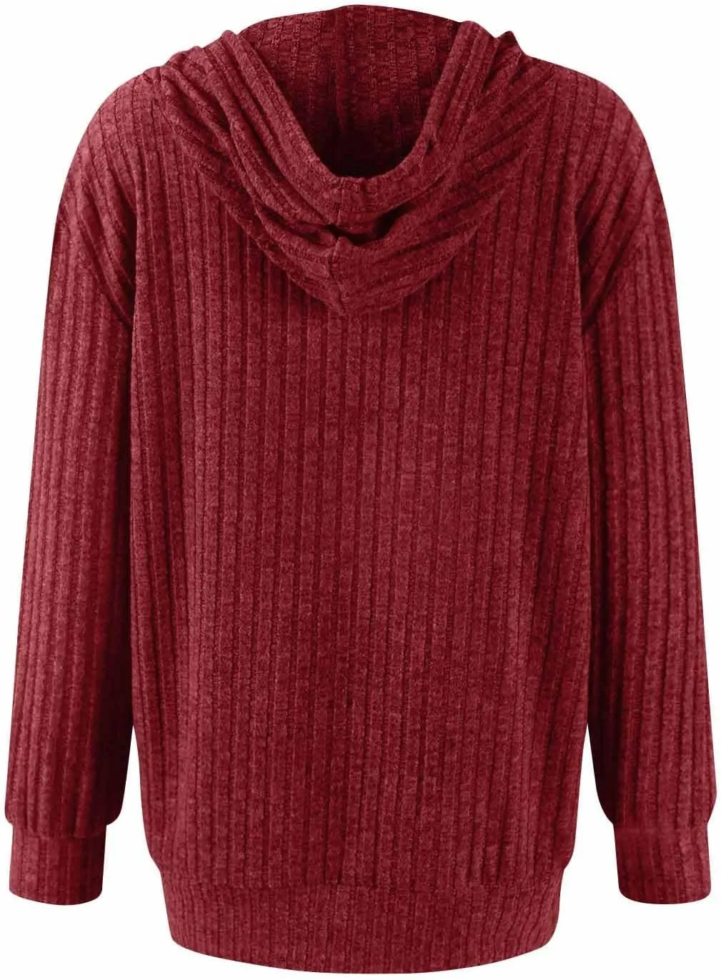 Zip Up Hoodie Women Oversized Sweaters Hoodies Casual Drawstring Lightweight Knit Workout Zip Up Jackets with Pockets
